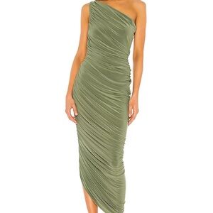 Norma Kamali Diana Gown in Celadon